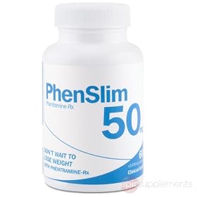 Atom Laboratories PhenSlim 50mg with Phentramine Slimming Diet & Weight Loss Pills