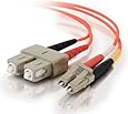 C2G / Cables To Go 33156 LC-SC  62.5/125 OM1 Duplex Multimode PVC Fiber Optic Cable, Orange (3 Meter)