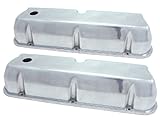 IMAGE OF Spectre 5018 Polished Aluminum Tall Smooth Valve Cover for Small Block Ford