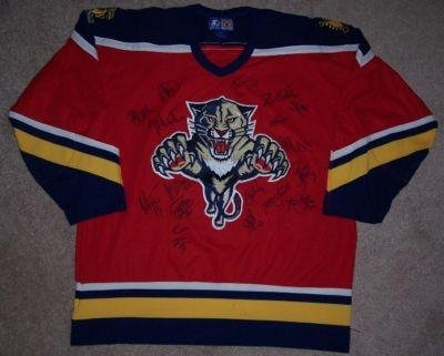 2008 FLORIDA PANTHERS Authentic TEAM SIGNED JERSEY wCOA - Autographed NHL Jerseys