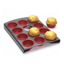 KitchenAid 12-Cup Muffin Pan with Wire Sled, Red