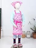 三角巾付き 子供エプロン　【弾むリズムに爽やかメロディー（ピンク）】　日本製 リズム