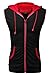 Coofandy Mens Casual Sleeveless Hoodie Zip Up Vest with Pockets Black Medium Black Medium