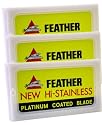 30 Feather Razor Blades 3 Packs of 10