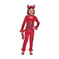 Girls' Devil Jumpsuit Costume