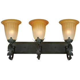 Yosemite Home Decor 94593PG El Capitan 26.5-Inch 3-Light Bathroom Vanity, Patina Grey by Yosemite Home Decor