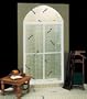 Supreme Sliding Shower Door Basco Obscure Glass , Cream Finish Height 55 3/4'' Width 50"-52"