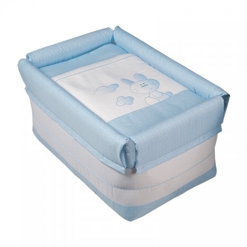 Imagen 1 de Bolín Bolón-Vestidura Minicuna-Colección Nubes-12 Azul