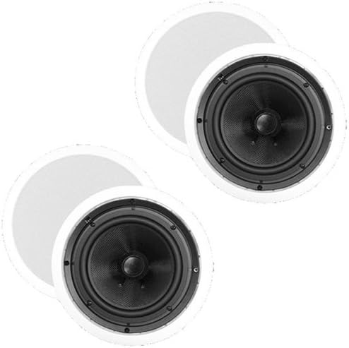 Theater Solutions New 8" In Ceiling HD Home Theater Round Speakers 2 Pair Pack 1200 Watts 2TSS8C