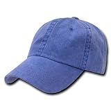 NEW PLAIN Pigment Dyed Polo Caps Brass buckle closure HAT Blueberry