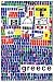 Greece Abstract Art Tile Mosaic Travel Poster in Plastic Cover