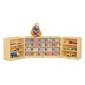 Jonti-Craft 0322JC 20 Cubbie Triple Fold-n-Lock Storage Unit without Trays