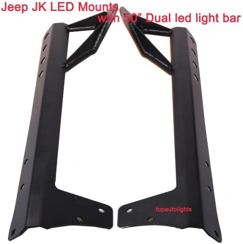 Xenlight Upper Windshield Mount Light Brackets fit for 07-13 Jeep Wrangler Jk