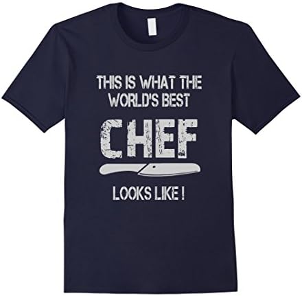 Men's THE WORLDS BEST CHEF tshirt Large Navy