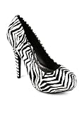 Velvet Zebra Platform Pump