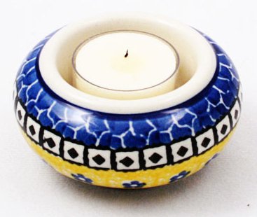 Polish Pottery Votive Candle Holder