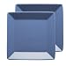 Blueberry Large Rimmed Square Plate Set of 2 Blueberry Large Rimmed Square Plate Set of 2