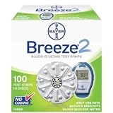 Bayer Breeze2 Blood Glucose, 100 Test Strips