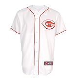 MLB Men's Cincinnati Reds Brandon Phillips White Home Short Sleeve 6 Button Synthetic Replica Baseball Jersey  (White, Medium)