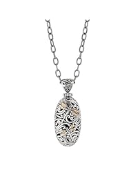Designer Phillip Gavriel 18k Gold & Sterling Silver Dragonfly Zen Collection Pendant