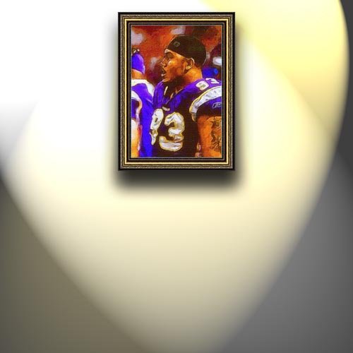 Completely Handpainted American Football Sport Painting, Custom Order FL2245, Oil on Canvas, with Option to Paint Jerry, Brett & Co. from Any Other Favorite Photograph or Picture, Unframed, Size 27'' x 39