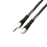 Aurum Cables 3.5mm Car Stereo Auxiliary Male to Female (Aux-in) Input Cable (Ideal for Car Aux in / Ipod, Ipod Touch / Iphone 3g + 3gs / Mp3, Ipad Sansa) 6ft 2m Braided 6FT