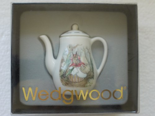 Vintage Wedgwood Miniature Bone China Peter Rabbit Coffeepot & Lid, Sugar Bowl & Lid and Creamer