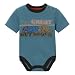 Genuine Kids from OshKosh Blue Infant Boys S/S Flannel Creeper - 12M
