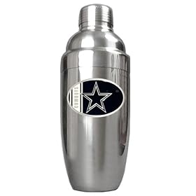 Click here to buy Dallas Cowboys NFL Stainless Steel Cocktail Shaker by Great American Products.