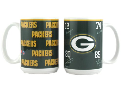 NFL Green Bay Packers 15-Ounce Coffee Mug Set