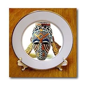 African Mask - 8 Inch Porcelain Plate