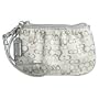 Coach Signature Lurex Wristlet Case Bag 42036 Silver