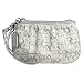 Coach Signature Lurex Wristlet Case Bag 42036 Silver