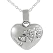 Sterling Silver LOVE Hollow Heart Pendant