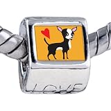 Pandora Style Bead Chihuahua Dog Beads Fits Pandora Bracelet