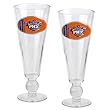 Phoenix Suns NBA 2pc Pilsner Glass Set with Basketball on stem - Oval Logo by Great American Products