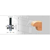 Amana 1-9/16" Cutting Diameter x 1" Cutting Length x 1/2" Shank x 3/8" Radius 2 Flute 10-Degree Drawer Pull, Door Lip, Etc. Door Lip Assembly - 55300