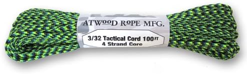Paracord 3/32" Tactical Cord 4 Nylon Strand Core 275 Test Weight (Aquatica)