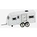 White Caravan Miniature Mini, Small Desk Clock