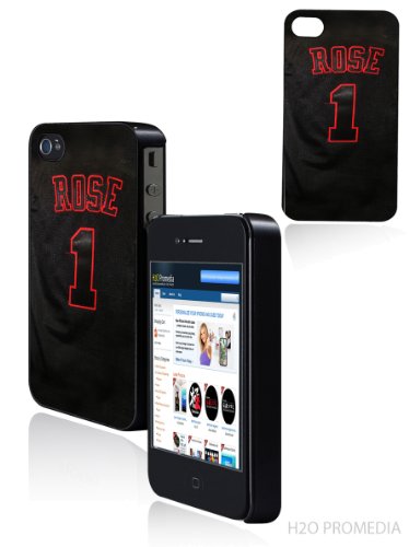 Chicago Bulls Rose Black Jersey - Iphone 4 Iphone 4s Hard Shell Case Cover Protector Bumper