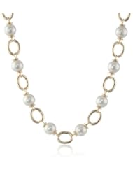Napier "Tailored Pearl" White Pearl Strand Necklace, 42"
