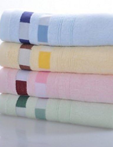 Bamboo Fiber Bath Towel 5pcs / Set Blue / Green / Pink / Yellow, Embroidery , light blue