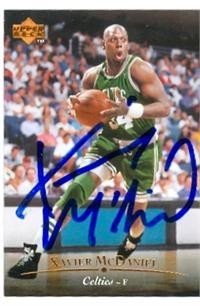 Xavier McDaniel Autographed/Hand Signed Basketball Card (Boston Celtics)