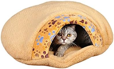 High-end Professional Soft Fleece Pet Cat Kitten Small Dog Puppy Sleeping Bag Bed (M: 23.6"x19.7"x6.3")