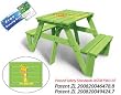 Lohasrus Kids Patio Picnic Table MM20311-Passed Safety Standards ASTM F963-07, Dual Non-toxic Painted Fir, for ages 2 to 6, 1 seated each side, plus Free Drawing Book