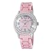 AK Anne Klein Women's 109643PMLP Swarovski Crystal Silver-Tone and Pink Plastic Bracelet Watch,AK Anne Klein,109643PMLP,AN18273