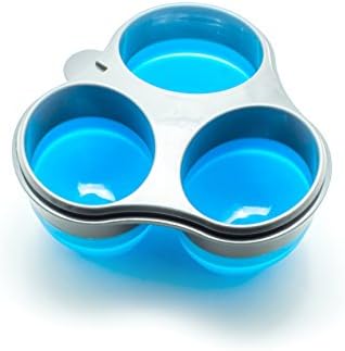 Silicone Collapsible Powder Formula Dispenser for Baby, Dishwasher Safe (Blue)