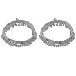 Indian Jewelry Ankle Bracelet Pairs in Silver 10 inches