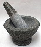 6 Inch Stone Granite Mortar and Pestle 1.5 Cup Capacity