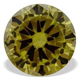 0.17 Ctw Round Shape Canary Yellow Real Loose Diamond For Ring